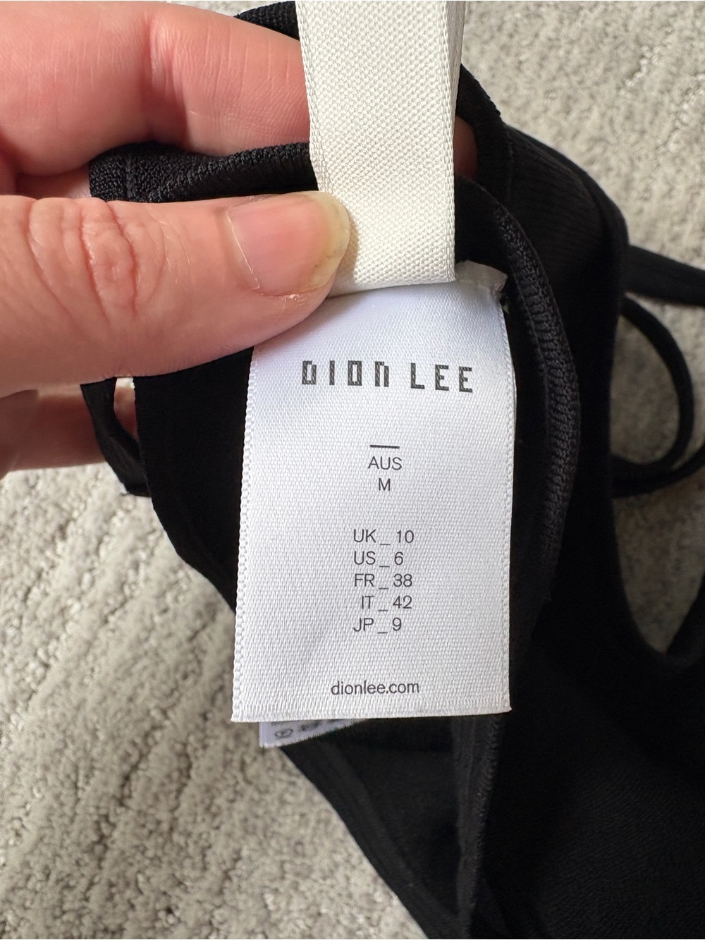 Black Dion Lee Scoop Neck Bralette - Picture 3 of 3